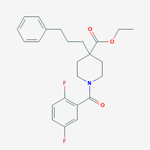 molecular formula C24H27F2NO3 B4257551 ethyl 1-(2,5-difluorobenzoyl)-4-(3-phenylpropyl)-4-piperidinecarboxylate 