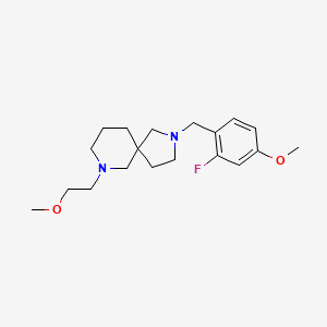 molecular formula C19H29FN2O2 B4257556 2-(2-fluoro-4-methoxybenzyl)-7-(2-methoxyethyl)-2,7-diazaspiro[4.5]decane 