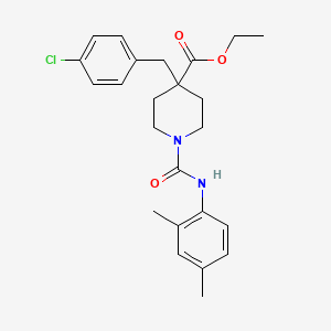 molecular formula C24H29ClN2O3 B4257558 ethyl 4-(4-chlorobenzyl)-1-{[(2,4-dimethylphenyl)amino]carbonyl}-4-piperidinecarboxylate 