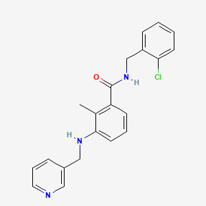 molecular formula C21H20ClN3O B4257574 N-(2-chlorobenzyl)-2-methyl-3-[(pyridin-3-ylmethyl)amino]benzamide 