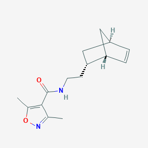 molecular formula C15H20N2O2 B4257582 N-{2-[(1S*,2S*,4S*)-bicyclo[2.2.1]hept-5-en-2-yl]ethyl}-3,5-dimethyl-4-isoxazolecarboxamide 