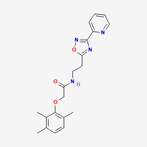 molecular formula C20H22N4O3 B4257596 N-[2-(3-pyridin-2-yl-1,2,4-oxadiazol-5-yl)ethyl]-2-(2,3,6-trimethylphenoxy)acetamide 