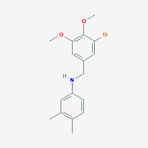 molecular formula C17H20BrNO2 B425763 N-(3-bromo-4,5-dimethoxybenzyl)-3,4-dimethylaniline 