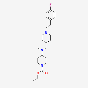 molecular formula C23H36FN3O2 B4257634 ethyl 4-[({1-[2-(4-fluorophenyl)ethyl]-4-piperidinyl}methyl)(methyl)amino]-1-piperidinecarboxylate 