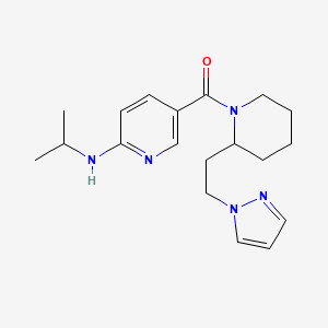 molecular formula C19H27N5O B4257660 N-isopropyl-5-({2-[2-(1H-pyrazol-1-yl)ethyl]-1-piperidinyl}carbonyl)-2-pyridinamine 