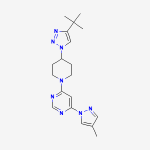 4-[4-(4-tert-butyl-1H-1,2,3-triazol-1-yl)piperidin-1-yl]-6-(4-methyl-1H-pyrazol-1-yl)pyrimidine