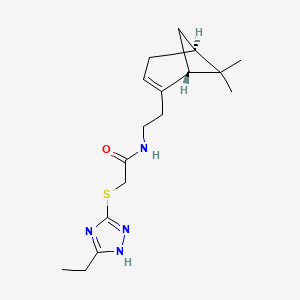 N-{2-[(1R,5S)-6,6-dimethylbicyclo[3.1.1]hept-2-en-2-yl]ethyl}-2-[(3-ethyl-1H-1,2,4-triazol-5-yl)thio]acetamide