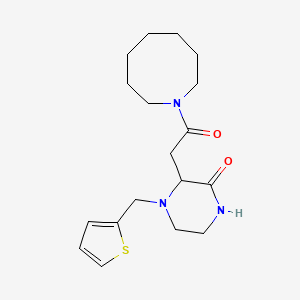 3-[2-(1-azocanyl)-2-oxoethyl]-4-(2-thienylmethyl)-2-piperazinone