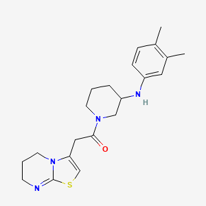 1-(6,7-dihydro-5H-[1,3]thiazolo[3,2-a]pyrimidin-3-ylacetyl)-N-(3,4-dimethylphenyl)-3-piperidinamine