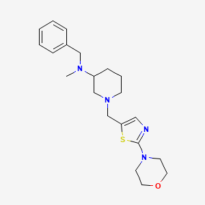 molecular formula C21H30N4OS B4257701 N-benzyl-N-methyl-1-{[2-(4-morpholinyl)-1,3-thiazol-5-yl]methyl}-3-piperidinamine 