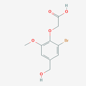 2-[2-Bromo-4-(hydroxymethyl)-6-methoxyphenoxy]acetic acid
