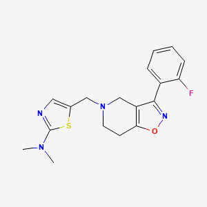 molecular formula C18H19FN4OS B4257721 5-{[3-(2-fluorophenyl)-6,7-dihydroisoxazolo[4,5-c]pyridin-5(4H)-yl]methyl}-N,N-dimethyl-1,3-thiazol-2-amine 