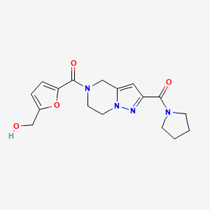 (5-{[2-(pyrrolidin-1-ylcarbonyl)-6,7-dihydropyrazolo[1,5-a]pyrazin-5(4H)-yl]carbonyl}-2-furyl)methanol