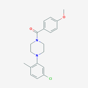 molecular formula C19H21ClN2O2 B425776 [4-(5-Chloro-2-methylphenyl)piperazin-1-yl](4-methoxyphenyl)methanone 