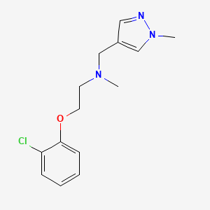 molecular formula C14H18ClN3O B4257787 [2-(2-chlorophenoxy)ethyl]methyl[(1-methyl-1H-pyrazol-4-yl)methyl]amine trifluoroacetate 