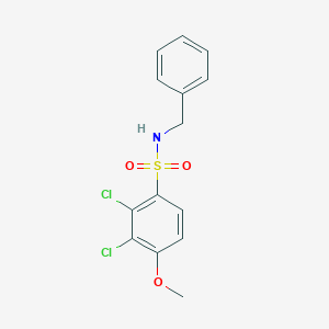 molecular formula C14H13Cl2NO3S B425781 N-benzyl-2,3-dichloro-4-methoxybenzenesulfonamide 