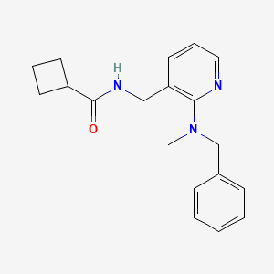 molecular formula C19H23N3O B4257821 N-({2-[benzyl(methyl)amino]-3-pyridinyl}methyl)cyclobutanecarboxamide 