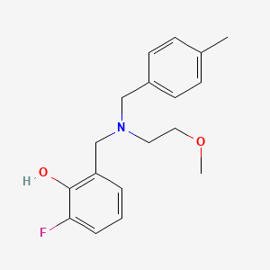 molecular formula C18H22FNO2 B4257837 2-fluoro-6-{[(2-methoxyethyl)(4-methylbenzyl)amino]methyl}phenol 
