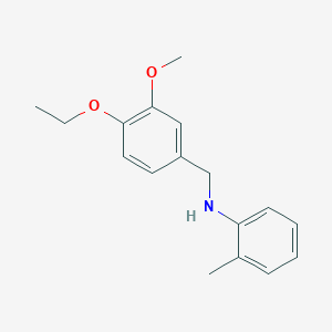 molecular formula C17H21NO2 B425785 N-(4-ethoxy-3-methoxybenzyl)-2-methylaniline 