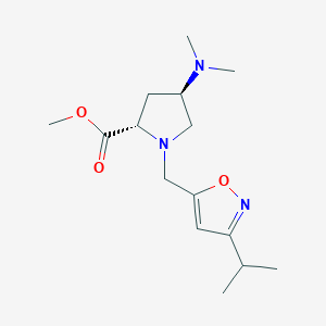 methyl (2S,4R)-4-(dimethylamino)-1-[(3-isopropylisoxazol-5-yl)methyl]pyrrolidine-2-carboxylate