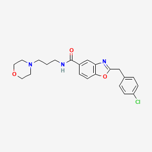 2-(4-chlorobenzyl)-N-[3-(4-morpholinyl)propyl]-1,3-benzoxazole-5-carboxamide