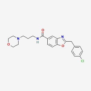 molecular formula C22H24ClN3O3 B4257882 2-(4-chlorobenzyl)-N-[3-(4-morpholinyl)propyl]-1,3-benzoxazole-5-carboxamide 