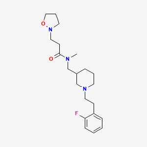 molecular formula C21H32FN3O2 B4257917 N-({1-[2-(2-fluorophenyl)ethyl]-3-piperidinyl}methyl)-3-(2-isoxazolidinyl)-N-methylpropanamide 