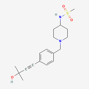 N-{1-[4-(3-hydroxy-3-methylbut-1-yn-1-yl)benzyl]piperidin-4-yl}methanesulfonamide