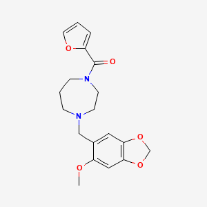 1-(2-furoyl)-4-[(6-methoxy-1,3-benzodioxol-5-yl)methyl]-1,4-diazepane