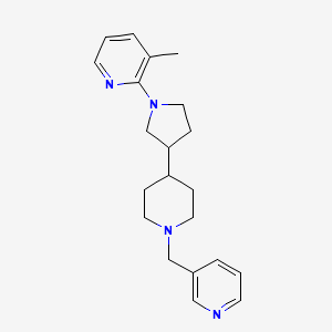 molecular formula C21H28N4 B4257929 3-methyl-2-{3-[1-(3-pyridinylmethyl)-4-piperidinyl]-1-pyrrolidinyl}pyridine 