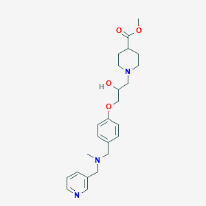 molecular formula C24H33N3O4 B4257939 methyl 1-[2-hydroxy-3-(4-{[methyl(3-pyridinylmethyl)amino]methyl}phenoxy)propyl]-4-piperidinecarboxylate 