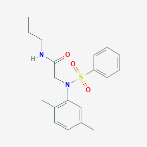 molecular formula C19H24N2O3S B425797 2-[2,5-dimethyl(phenylsulfonyl)anilino]-N-propylacetamide 