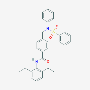 molecular formula C30H30N2O3S B425798 4-[[N-(benzenesulfonyl)anilino]methyl]-N-(2,6-diethylphenyl)benzamide CAS No. 664319-88-4