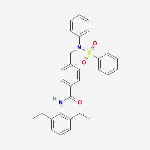 N-(2,6-diethylphenyl)-4-{[(phenylsulfonyl)anilino]methyl}benzamide