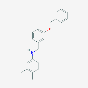 molecular formula C22H23NO B425799 N-[3-(benzyloxy)benzyl]-3,4-dimethylaniline 