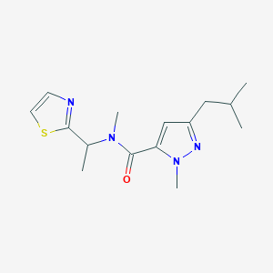 3-isobutyl-N,1-dimethyl-N-[1-(1,3-thiazol-2-yl)ethyl]-1H-pyrazole-5-carboxamide