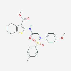 Methyl 2-[({4-methoxy[(4-methylphenyl)sulfonyl]anilino}acetyl)amino]-4,5,6,7-tetrahydro-1-benzothiophene-3-carboxylate