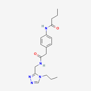 N-[4-(2-oxo-2-{[(4-propyl-4H-1,2,4-triazol-3-yl)methyl]amino}ethyl)phenyl]butanamide