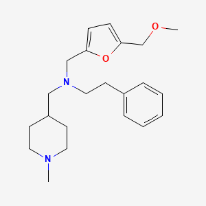 molecular formula C22H32N2O2 B4258034 N-{[5-(methoxymethyl)-2-furyl]methyl}-N-[(1-methyl-4-piperidinyl)methyl]-2-phenylethanamine 