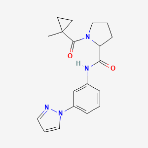 1-[(1-methylcyclopropyl)carbonyl]-N-[3-(1H-pyrazol-1-yl)phenyl]prolinamide