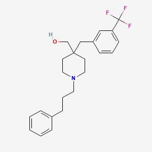 molecular formula C23H28F3NO B4258078 {1-(3-phenylpropyl)-4-[3-(trifluoromethyl)benzyl]-4-piperidinyl}methanol 