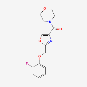 molecular formula C15H15FN2O4 B4258079 4-({2-[(2-fluorophenoxy)methyl]-1,3-oxazol-4-yl}carbonyl)morpholine 