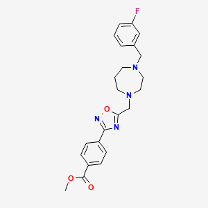 molecular formula C23H25FN4O3 B4258106 methyl 4-(5-{[4-(3-fluorobenzyl)-1,4-diazepan-1-yl]methyl}-1,2,4-oxadiazol-3-yl)benzoate 