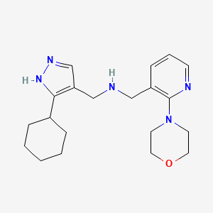 molecular formula C20H29N5O B4258114 1-(3-cyclohexyl-1H-pyrazol-4-yl)-N-{[2-(4-morpholinyl)-3-pyridinyl]methyl}methanamine 
