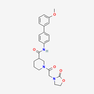 N-(3'-methoxy-4-biphenylyl)-1-[(2-oxo-1,3-oxazolidin-3-yl)acetyl]-3-piperidinecarboxamide