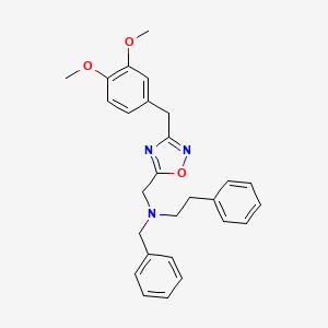 N-benzyl-N-{[3-(3,4-dimethoxybenzyl)-1,2,4-oxadiazol-5-yl]methyl}-2-phenylethanamine
