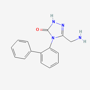 molecular formula C15H14N4O B4258184 5-(aminomethyl)-4-biphenyl-2-yl-2,4-dihydro-3H-1,2,4-triazol-3-one 