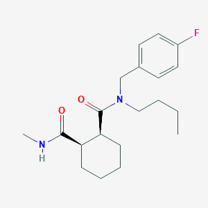molecular formula C20H29FN2O2 B4258196 (1S*,2R*)-N-butyl-N-(4-fluorobenzyl)-N'-methylcyclohexane-1,2-dicarboxamide 