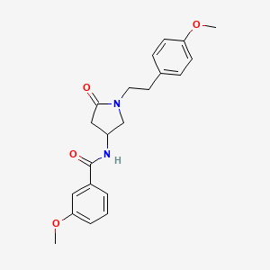 molecular formula C21H24N2O4 B4258211 3-methoxy-N-{1-[2-(4-methoxyphenyl)ethyl]-5-oxo-3-pyrrolidinyl}benzamide 