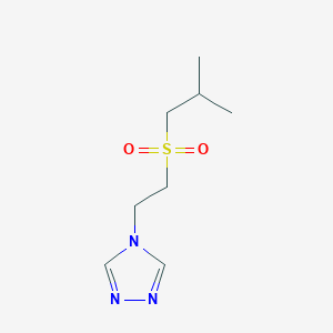 molecular formula C8H15N3O2S B4258215 4-[2-(isobutylsulfonyl)ethyl]-4H-1,2,4-triazole 